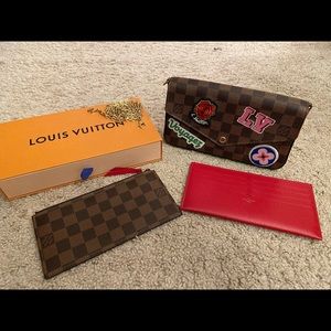 Pochette Felicie Damier Ebene Canvas